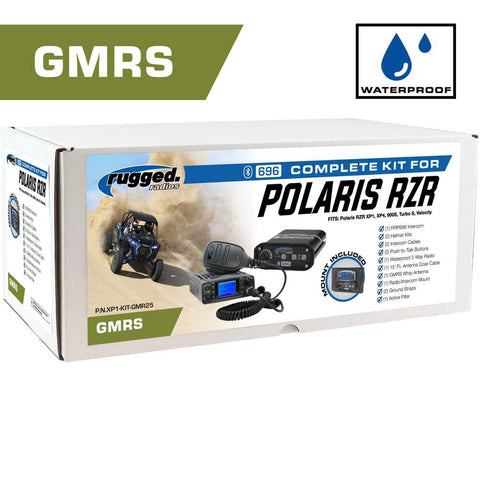 Waterproof GMRS Radio - Polaris RZR Complete UTV Communication Intercom Kit