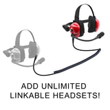 H80 Track Talk Linkable Intercom Headset - Bring The Conversation To The Circle Track NASCAR event