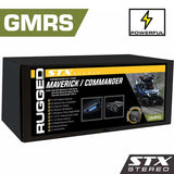 POWERHOUSE 45-Watt GMRS Radio - Can-Am Maverick Commander STX STEREO Complete UTV Communication Intercom and Radio Kit with Glove Box Mount