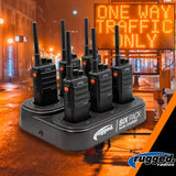 Rugged RDH16 UHF Business Band Handheld Radio - Digital and Analog BUNDLE with Radios and Bank Charger