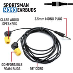 Sportsman Foam Earbud Speakers - Mono