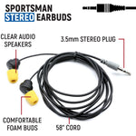 Sportsman Foam Earbud Speakers - Stereo