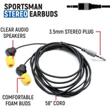 Sportsman Foam Earbud Speakers - Stereo