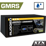Waterproof GMRS Radio - Can-Am Maverick Commander STX STEREO Complete UTV Communication Intercom and Radio Kit with Glove Box Mount